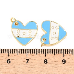 Pendentifs d'émail en laiton &nbsp;KK-F931-03G