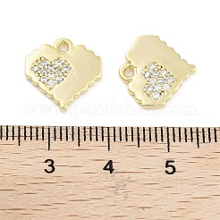 Pendentifs en laiton zircon cubique transparent&nbsp;ZIRC-P120-09G