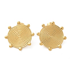 Pendientes de botón de acero inoxidable 304 con revestimiento iónico (IP) para mujer&nbsp;EJEW-M089-03G
