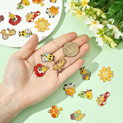 20pcs 10 styles de pendentifs en émail en alliage&nbsp;ENAM-SC0007-32