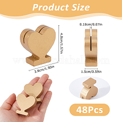 4 juego de clips de madera para tarjetas de identificación&nbsp;AJEW-FH0009-24B