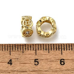 Perle europee in zircone chiaro con micro pavè di zirconi chiari&nbsp;ZIRC-I070-004G