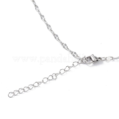 Collana a catena con maglie in acciaio inossidabile 304 anti-ossidazione per uomo e donna&nbsp;STAS-B039-07P