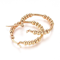 Orecchini a cerchio in acciaio inossidabile 304&nbsp;X-EJEW-E258-06A-G
