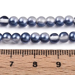 Fili di perle di vetro trasparenti con vernice da forno&nbsp;DGLA-N011-4mm-08