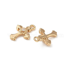 Pendenti in zirconi cubici trasparenti in micro pavè di ottone&nbsp;KK-A280-05A-G