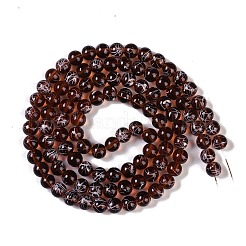 Chapelets de perles en verre transparent drawbench&nbsp;GLAD-Q012-8mm-21