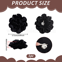 Broches en polyester à fleurs&nbsp;JEWB-WH0001-47P-01