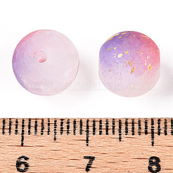 Perline di vetro screpolate con polvere glitterata&nbsp;X1-DGLA-T004-01D