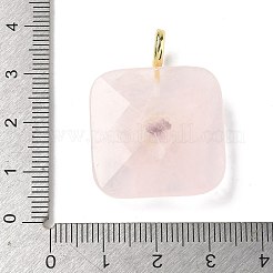 Anhänger aus natürlichem Rosenquarz mit Facettenschliff&nbsp;G-C274-03J