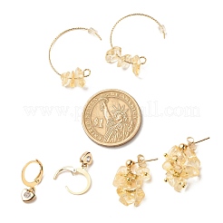 3 paio di orecchini pendenti con borchie a grappolo e orecchini a leva con schegge di citrino naturale a 3 paia di stile&nbsp;EJEW-JE04895-02