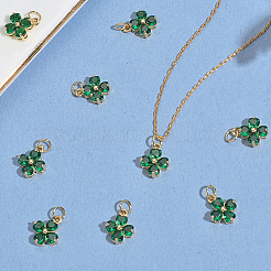10pcs pendentifs en laiton micro pavé de zircone cubique&nbsp;KK-BBC0020-41