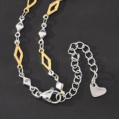Bracciali a maglie in acciaio inossidabile 304 a rombo&nbsp;X-BJEW-N287-20