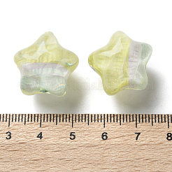 Perlas acrílicas transparentes dibujadas a mano con degradado de color&nbsp;TACR-P012-01B-13