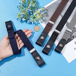 4 ceinture élastique en similicuir réglable sans boucle&nbsp;AJEW-GF0003-27B