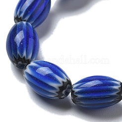 Chapelets de perles vernissées de millefiori manuelles&nbsp;LAMP-F035-12F