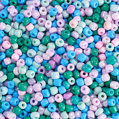 Perles de rocaille rondes en verre opaque&nbsp;GLAA-TAC0025-07B-01
