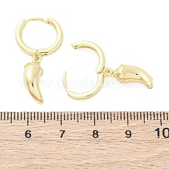 Boucles d'oreilles créoles en laiton chili&nbsp;EJEW-Q015-17G