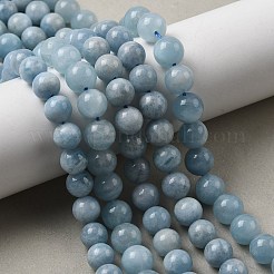 Chapelets de perles en aigue-marine naturelle&nbsp;G-D327-C03-8MM-01A