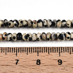 Natur Dalmatiner Jaspis Perlen Stränge&nbsp;G-T141-39