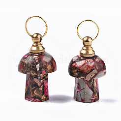 Montierte Anhänger aus synthetischem Bronzit und kaiserlichem Jaspis&nbsp;LS-G-S366-057C