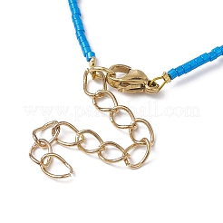 Bracelet en perles de verre et lampwork contre le mauvais œil avec fermoirs en acier inoxydable 304 plaqué or 18 carat&nbsp;BJEW-JB09998