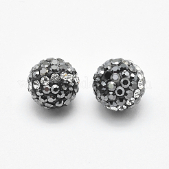 Handgemachte Fimo-Perlen Strass&nbsp;RB-L030-20A-10mm