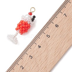Pendenti con perline di semi di vetro&nbsp;PALLOY-MZ01269-01