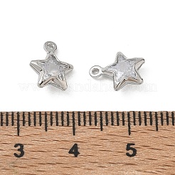 Breloques de zircone cubique clair pavés en laiton&nbsp;CU-CBAD360-03P-03