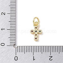 Adornos de latón micropavé de circonia cúbica&nbsp;KK-L268-015G-B02