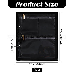 Pochettes à bijoux en tissu Oxford avec fermeture éclair&nbsp;ABAG-WH0045-85