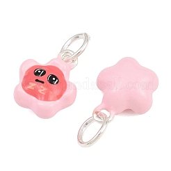 Aleación con dijes de esmalte rosa intenso&nbsp;AL-CBA415D-40S