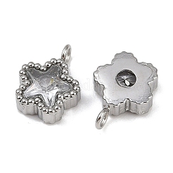 Breloques en acier inoxydable 304 micro pavé de zircones cubiques&nbsp;STAS-K302-01A-P