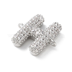 Liens lettres en laiton micro pavé de zircones cubiques&nbsp;KK-I717-04H-P