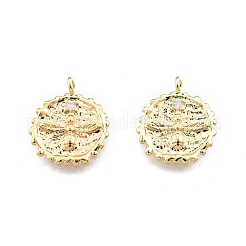 Pendenti in zirconi cubici trasparenti in micro pavè di ottone&nbsp;KK-C006-34G