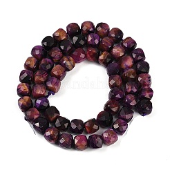 Hebras de cuentas teñidas de ojo de tigre natural&nbsp;LS-G-H028-A01-07