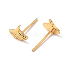 Aretes de hoja de ginkgo de latón para mujer&nbsp;X-EJEW-P199-18G