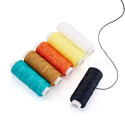 6 Rolle 6 Farben flache gewachste Polyesterschnüre&nbsp;YC-TA0001-08C