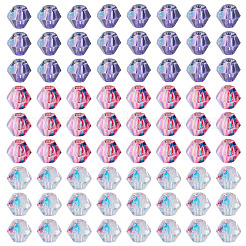 390 pièce de perles de rocaille en verre transparentes de 3 couleurs&nbsp;GLAA-TA0003-76C