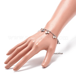 Bracciale con ciondolo a forma di stella in acciaio inossidabile 304 con catene satellitari per donna&nbsp;BJEW-JB08842