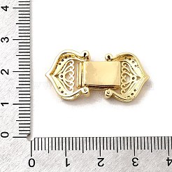 Uhrenarmbandverschlüsse aus Messing mit Mikropflaster und klaren Zirkonia&nbsp;KK-A266-20G