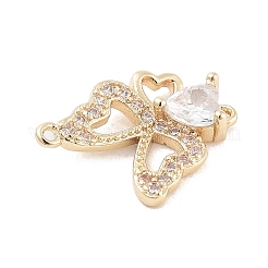 Ciondoli con connettore cavo in ottone con pavé di zirconi trasparenti&nbsp;LS-KK-Z061-03G