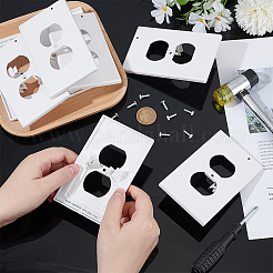 8 jeu de plaques de recouvrement de prise en plastique ABS&nbsp;DIY-WA0001-01