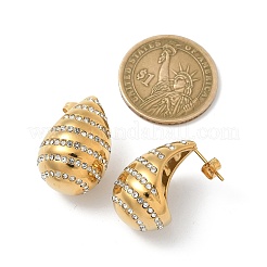 Pendientes de lágrima de acero inoxidable 304&nbsp;EJEW-B108-06G
