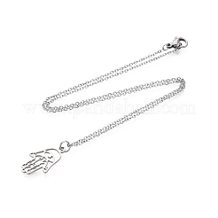 Collane con ciondolo in acciaio inossidabile 201 anti-ossidazione&nbsp;NJEW-T009-JN135-40-1