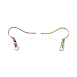 Ganci per orecchini in acciaio inossidabile 304 placcati ioni (ip)&nbsp;STAS-F075-41MC