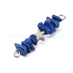16 pz 16 stili di pietre preziose miste con perline e ciondoli con connettore a stella in ottone&nbsp;PALLOY-JF03064-01