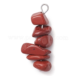 Pendenti con perline di rodonite naturale a colori sfumati&nbsp;PALLOY-JF02791-06