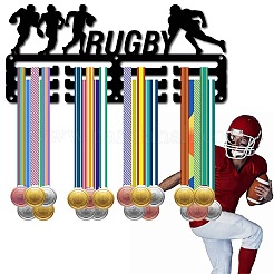 Support mural d'affichage de support de cintre de médaille de fer de thème de sports&nbsp;ODIS-WH0055-234
