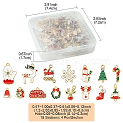 60 pendentifs en alliage émaillé sur le thème de Noël&nbsp;ENAM-FS0001-91